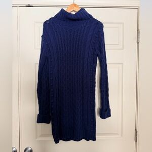 525 America Deep Blue Cowl Neck Sweater